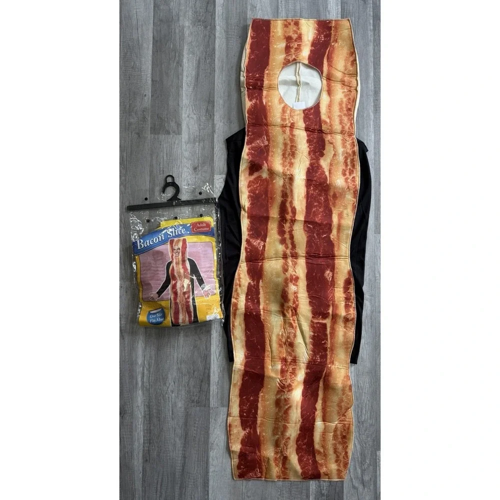 Bacon Strip Costume Adult One Size Funny Food Halloween Party Polyester Novelty